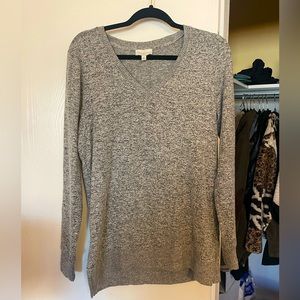 Lucky Brand grey v-neck sweater